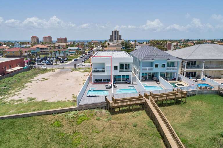 Back exterior view of the townhome.