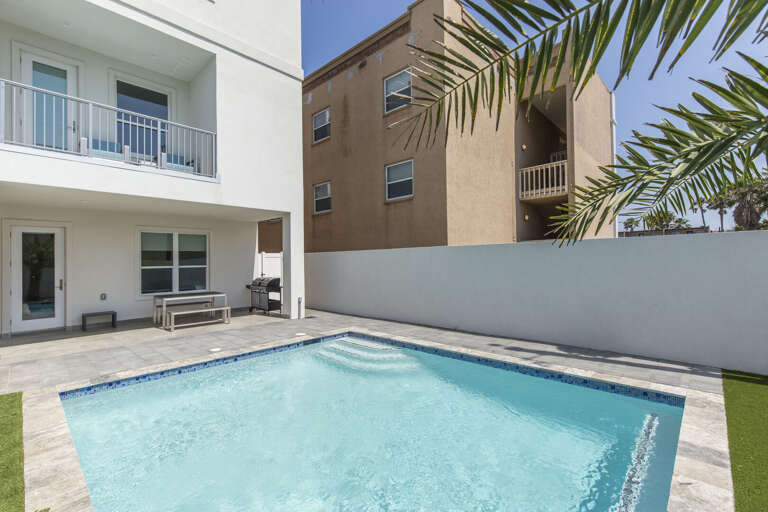 Take a dip in the private swimming pool.