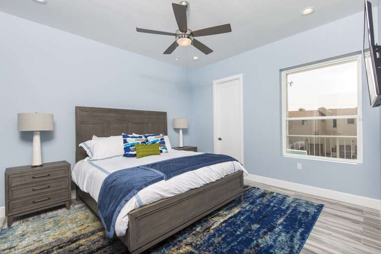 Second floor bedroom with a king bed