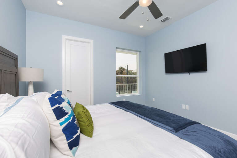 Second floor bedroom with a king bed