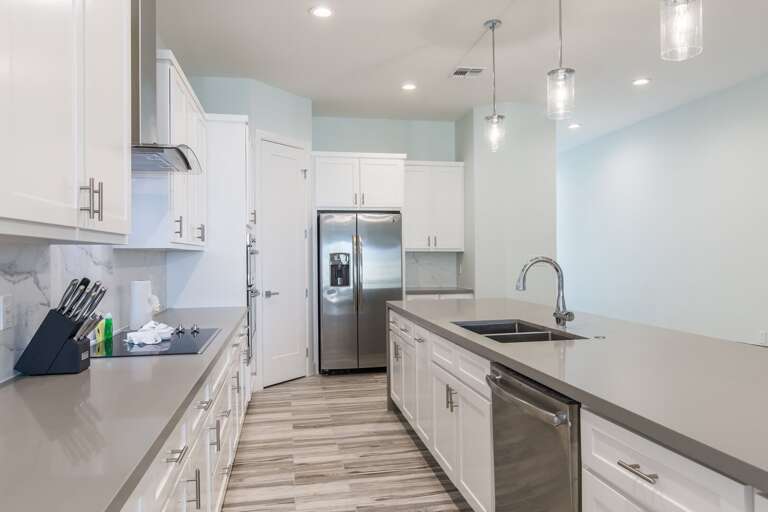 Fully equipped kitchen with brand new stainless steel appliances