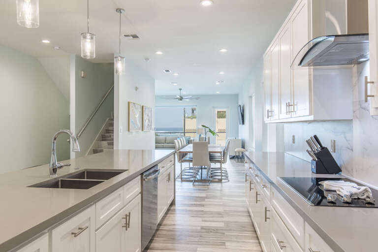 Fully equipped kitchen with brand new stainless steel appliances