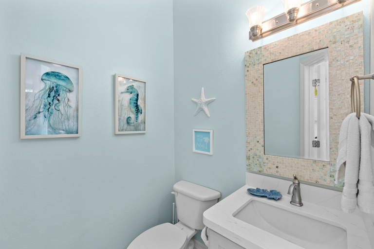 Half bathroom located on the 2nd floor.