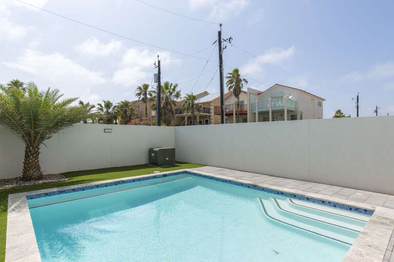 Take a dip in the private swimming pool.