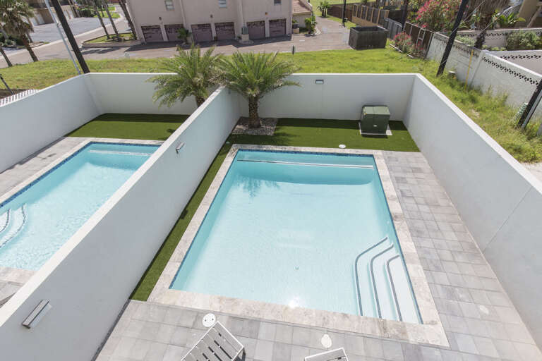 Take a dip in the private swimming pool.