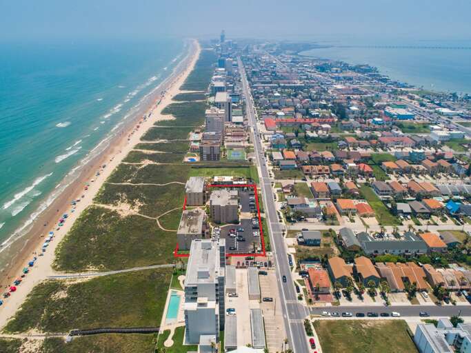 Aerial of Beach House Condominiums!
