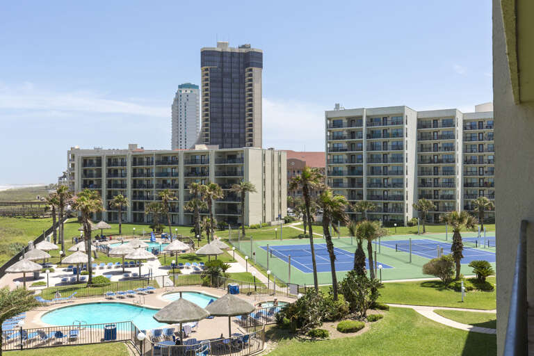 Aerial view of the complex