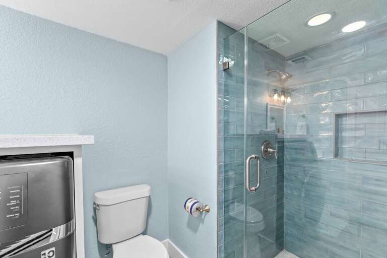 Guest bathroom with new walk-in shower!