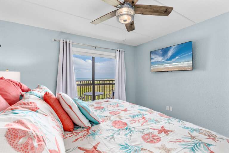 Master bedroom features beach views!