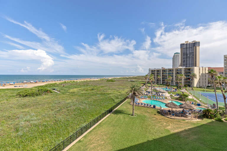 View of beach and Saida Complex Pools!
