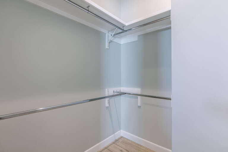 2nd floor guest bedroom with king (streetside) closet