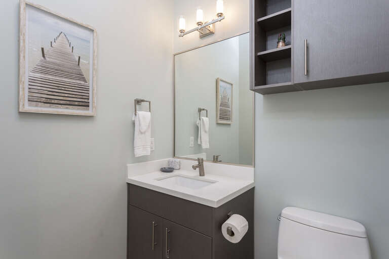 Half-bath on the ground floor.