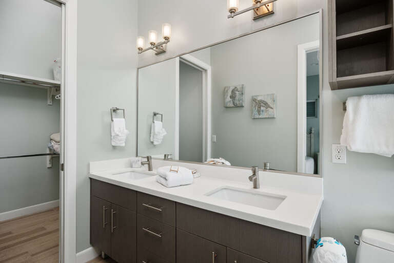 Master Bathroom features his and hers double sinks!