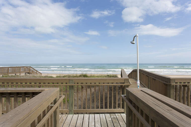 Private boardwalk beach access