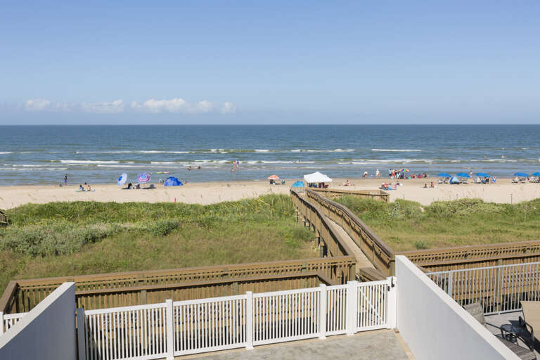 View of the private boardwalk to the beach