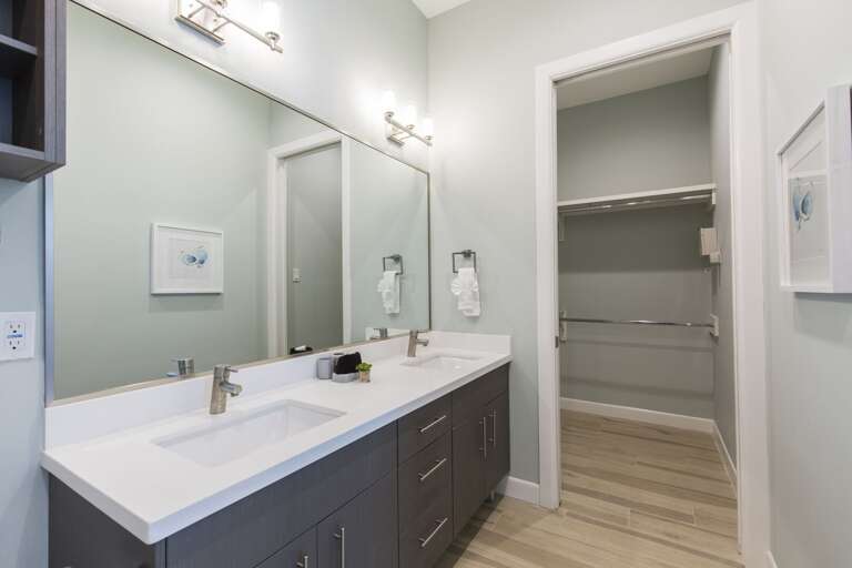 Master en-suite bathroom and closet