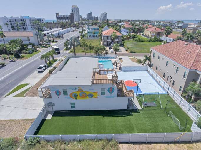 Aerial view of the property