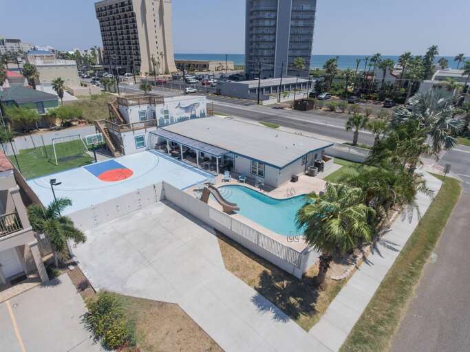 Aerial view of the property