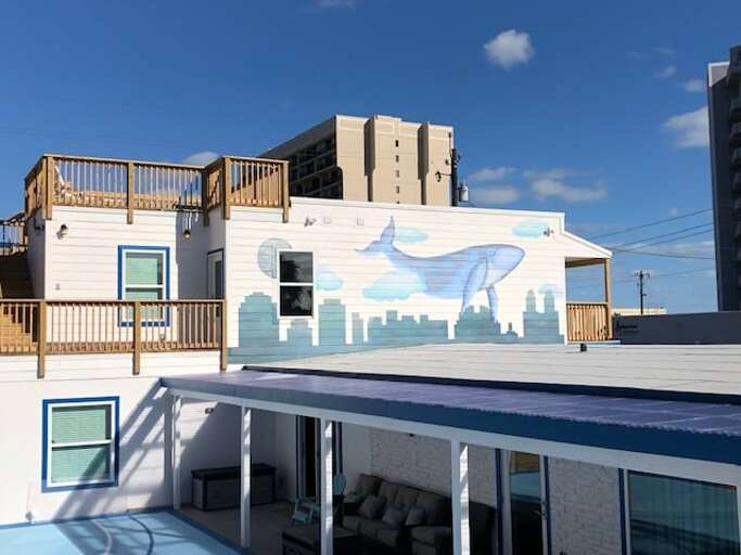 Exterior painting outside the property.