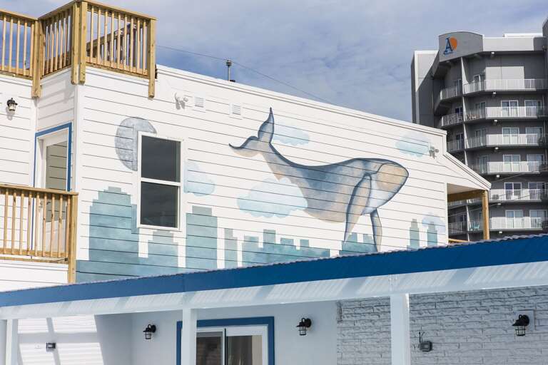 Exterior painting outside the property.