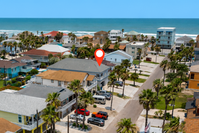 Just a 2 minute walk to South Padre Island's beautiful sandy beach.