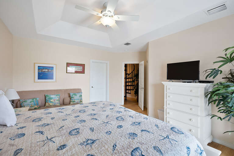 2nd Floor Master Bedroom features King bed 2nd Floor Master Bedroom features King bed