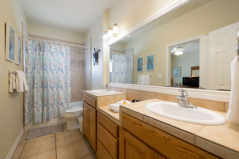 Jack and Jill shared Bathroom located on the ground floor