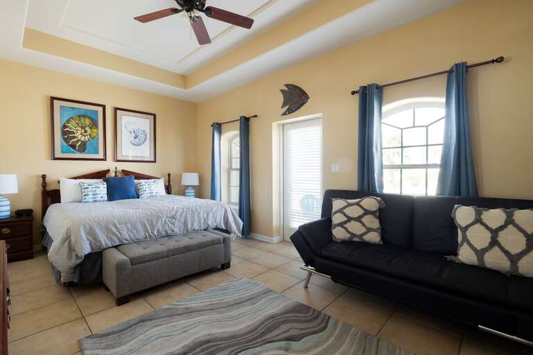 Master bedroom with a King bed located on the 2nd Floor