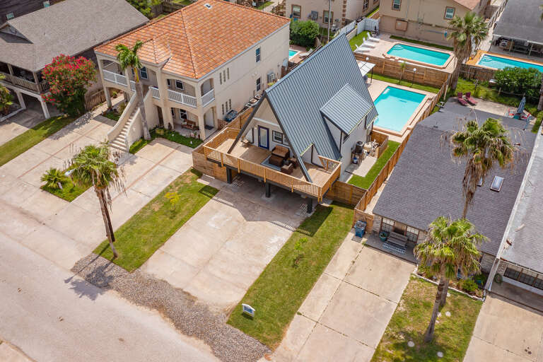 Aerial view of the property