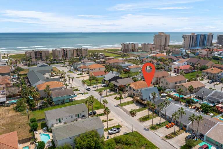 Aerial view of the property with the beach! Aerial view of the property with the beach!