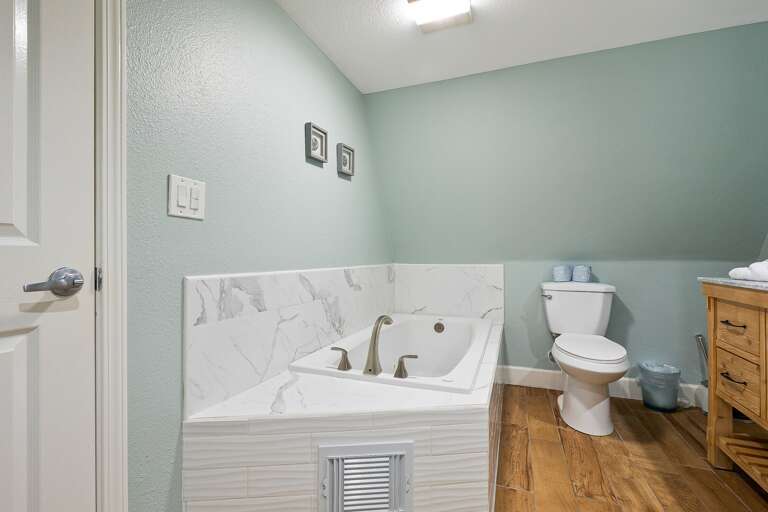 Master Bathroom features over soaking Tub!