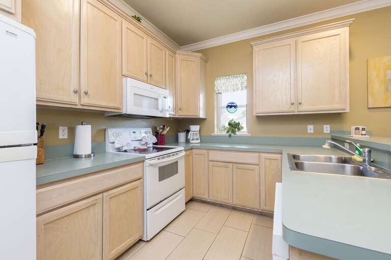 Kitchen is Fully Stocked with your essentials to prepare a home cooked meal!