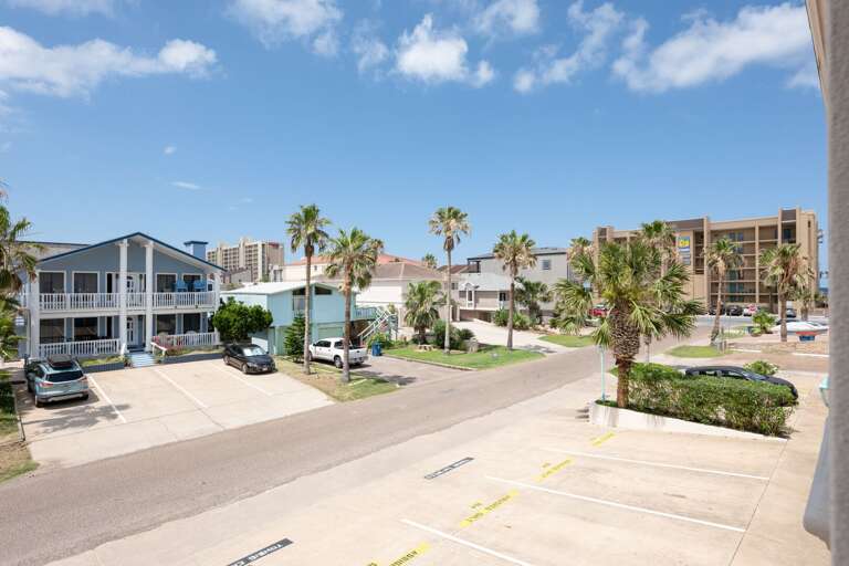 View towards the road from your balcony