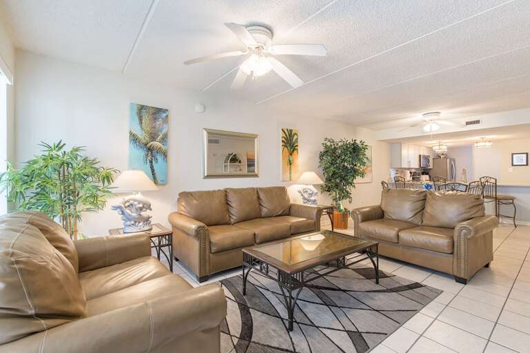 Ample seating in the Living Area featuring a full and twin sofa sleeper