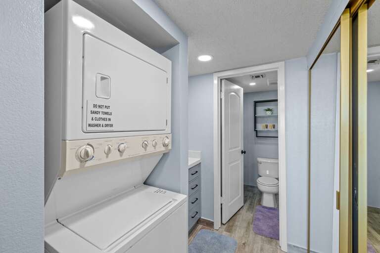 Master Bathroom features a Washer and Dryer