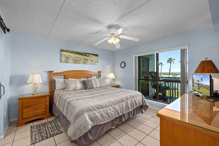 Master Bedroom is equipped with a King Bed