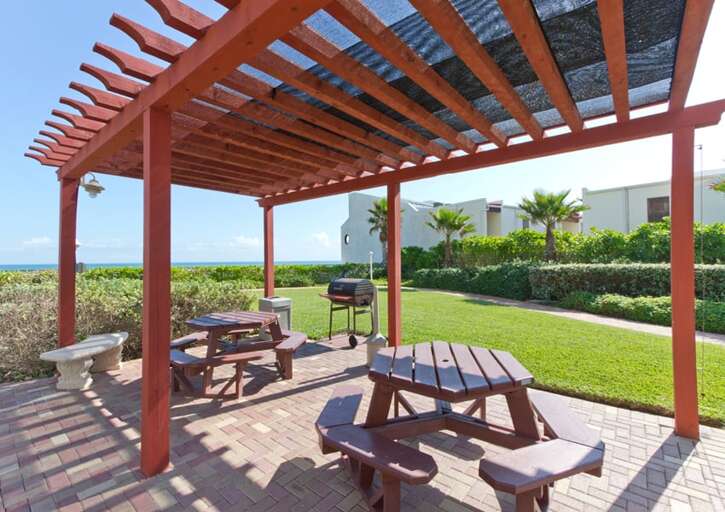 Shared outdoor grill & picnic area.