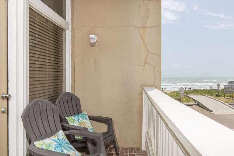 Balcony views towards the beach!