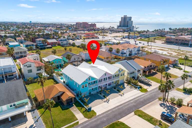 Aerial view of the property