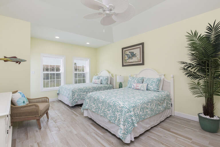 guest bedroom with 2 queen beds