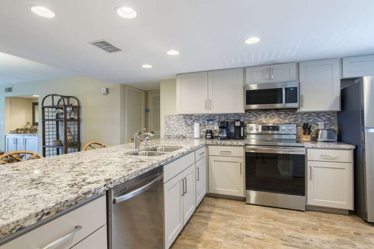 Fully Stocked Kitchen essential to prepare meals