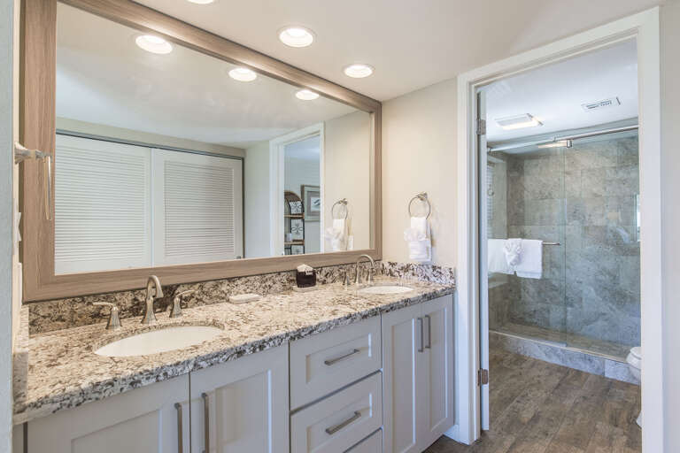 Master Bedroom features his and hers double sinks