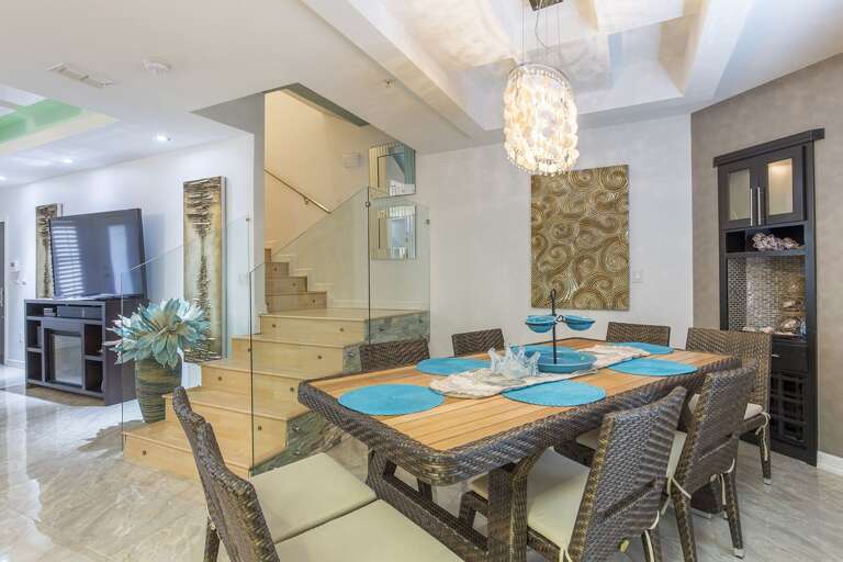 Elegant dining area.