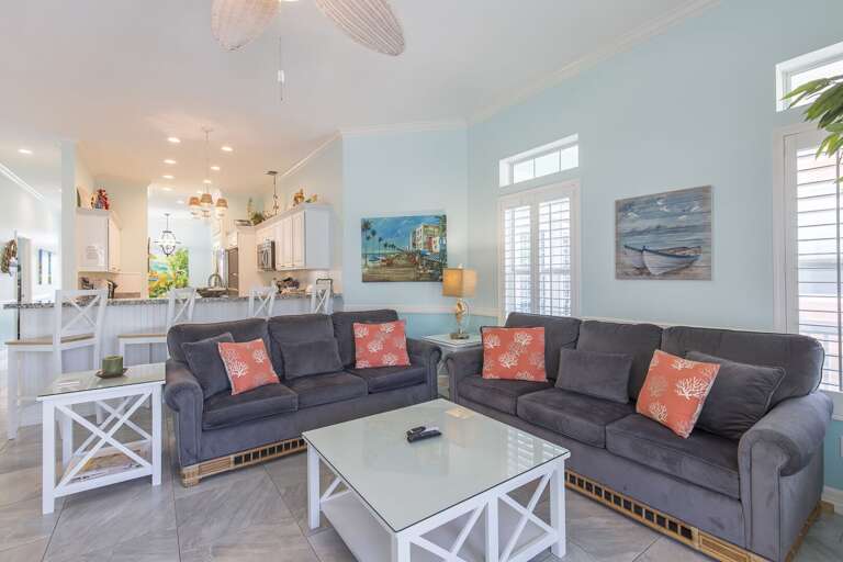 Charming coastal decor surrounds you in every inch of the home, providing a tropical escape! Charming coastal decor surrounds you in every inch of the home, providing a tropical escape!