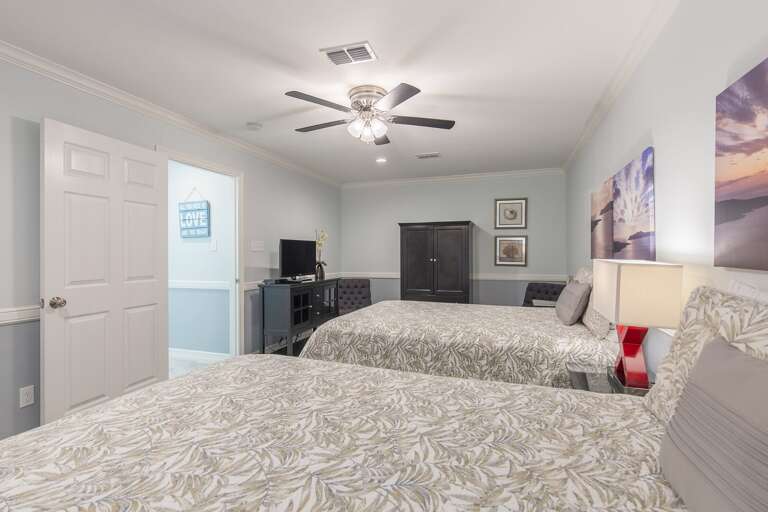Guest bedroom with two queen beds