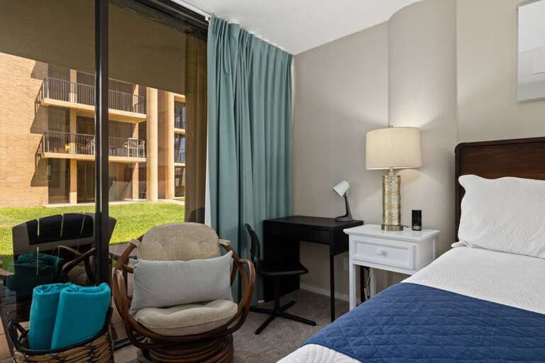 Enjoy a bright, comfortable bedroom just steps from the Gulf.
