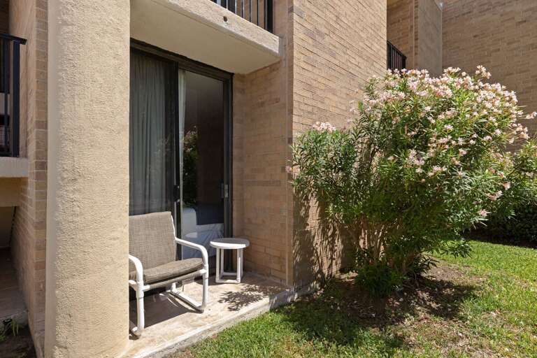 Enjoy your morning coffee while overlooking the beautifully maintained grounds.