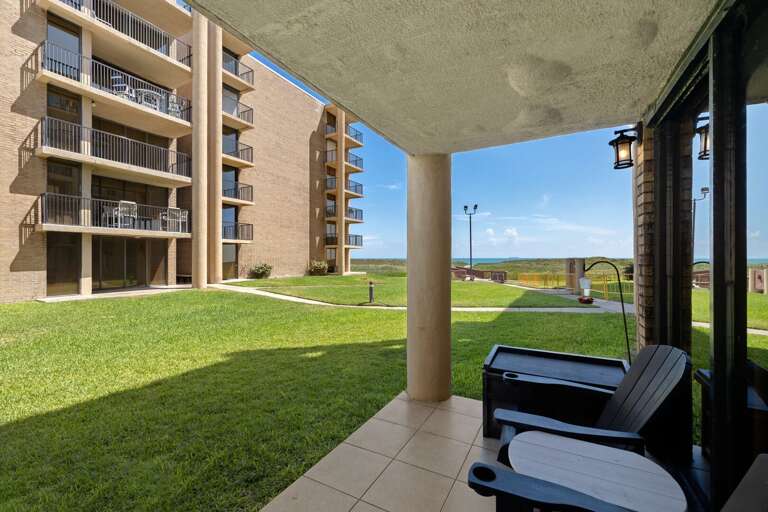Relax on your private patio while enjoying beautiful Gulf views and the sound of the waves.