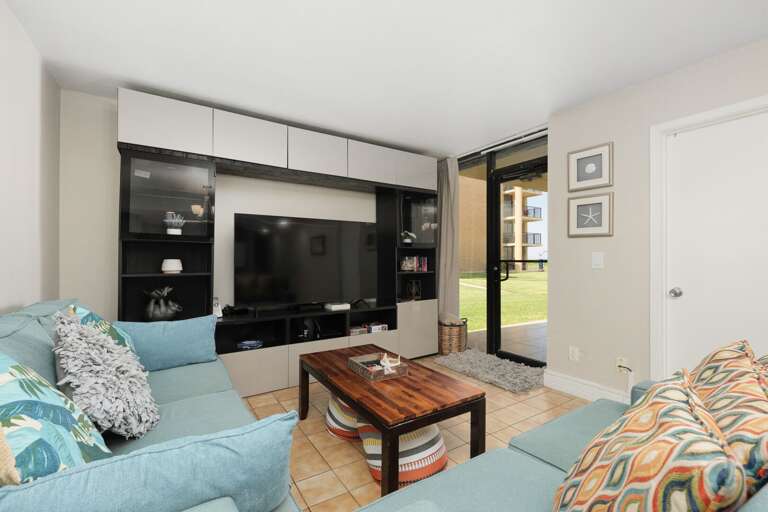 Spacious newly renovated living area with direct patio access!