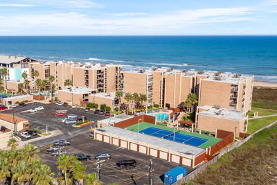 Stay in a beachfront community with private beach access, two pools and tennis courts.